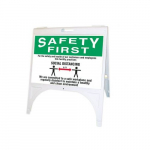 Fold-Ups First Quik Sign "For The Health And Safety"