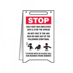 Fold-Ups Sign "Stop Help Keep Our Employees"_noscript