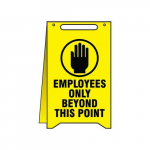 Fold-Ups Floor Sign "Employees Only Beyond This"