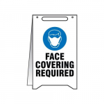 Fold-Ups Floor Sign "Face Covering Required"