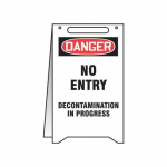 Fold-Ups Danger Sign "No Entry Decontamination"