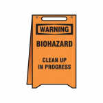 Fold-Ups Warning Sign "Biohazard Clean Up"_noscript