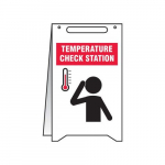 Fold-Ups Sign "Temperature Check Station"