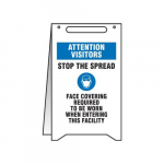 Fold-Ups Sign "Attention Visitors Stop The Spread"
