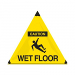 18" x 20" OSHA Caution Floor Sign "Wet Floors"_noscript