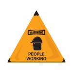18" x 20" OSHA Warning Floor Sign "People Working"_noscript