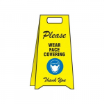 Fold-Ups Sign "Please Wear Face Covering Thank You"