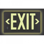 Ultra-Glow Single-Face Safety Sign "Exit" Black_noscript