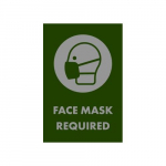 NoTrax Mat "Face Mask Required", 5-ft x 3-ft, Green_noscript