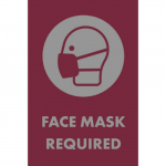 NoTrax Mat "Face Mask Required", 5-ft x 3-ft, Red_noscript