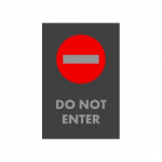 NoTrax Mat "Do Not Enter", 5-ft x 3-ft, Charcoal_noscript