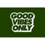 NoTrax Mat "Good Vibes Only", 3-ft x 5-ft, Green_noscript