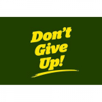 NoTrax Mat "Don't Give Up", 3-ft x 5-ft, Green_noscript