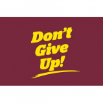 NoTrax Mat "Don't Give Up", 3-ft x 5-ft, Red_noscript