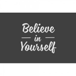 NoTrax Mat "Believe in Yourself", Charcoal_noscript