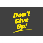 NoTrax Mat "Don't Give Up", 4-ft x 6-ft, Charcoal_noscript