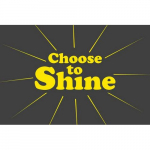 NoTrax Mat "Choose To Shine", 4-ft x 6-ft, Charcoal