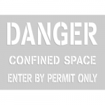 24" x 24" Floor Marking Stencil "Danger Confined ..."