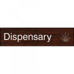 3" x 12" Engraved Accu-Ply Sign "Dispensary"_noscript