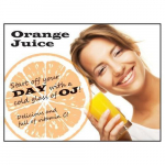 18" x 24" WorkHealthy Safety Poster "Orange Juice..."