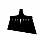 Tool Shadow - Upright Angle Broom Head, Black