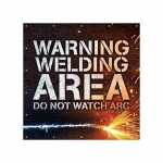 6 ft. x 6 ft. Printed Screen "Warning - Area ..."