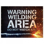 6 ft. x 8 ft. Printed Screen "Warning - Area ..."