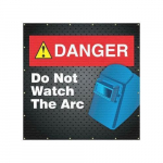 6 ft. x 6 ft. Printed Screen "Danger - Do Not ..."