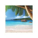 6 ft. x 6 ft. Printed Screen "Tropical Island" Red