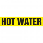 1-1/2" x 2" ANSI Pipe Marker "Hot Water"