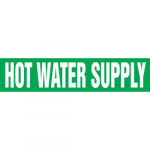 1-1/2" x 2" ANSI Pipe Marker "Hot Water Supply"