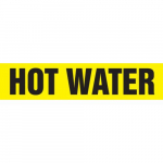 12" x 30 ft. Roll Form Pipe Marker "Hot Water"_noscript