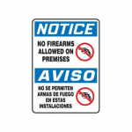 14" x 10" OSHA Safety Sign "No Firearms ..."