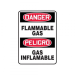 14" x 10" OSHA Safety Sign "Flammable Gas"_noscript