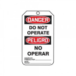 4-1/4" x 2-1/8" OSHA Safety Tag "Do Not Operate"