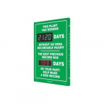 28" x 20" Safety Scoreboard "This Plant Has ..."_noscript