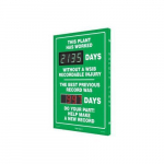 28" x 20" Safety Scoreboard "This Plant Has ..."