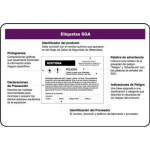 3-3/8" x 2-1/8" DHS Wallet Card "Etiquetas Sga"
