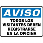 14" x 20" OSHA Safety Sign "All Visitors ..."_noscript