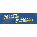 28" x 8ft Safety Banner "Safety Is The ..."_noscript