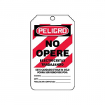 Lockout/Tagout Tag "No Opere"