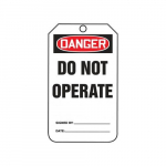 4-1/4" x 2-1/8" OSHA Safety Tag "Do Not Operate"
