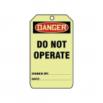 5" x 3" Glow OSHA Danger Safety Tag "Do Not Operate"_noscript