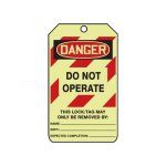 5" x 3" Glow OSHA Danger Safety Tag "Do Not Operate"_noscript