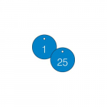 1-1/2" Numbered Circle Tag Series 1-25 Blue/White_noscript