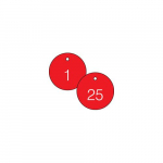 1-1/2" Numbered Circle Tag Series 1-25 Red/White_noscript