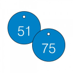 1-1/2" Numbered Circle Tag Series 51-75 Blue/White_noscript