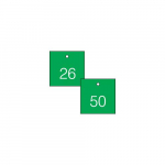 1-1/2" Numbered Square Tag Series 26-50 Green/White_noscript