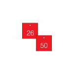 1-1/2" Numbered Square Tag Series 26-50 Red/White_noscript