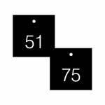 1-1/2" Numbered Square Tag Series 51-75 Black/White_noscript